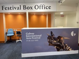 The Galway Arts festival box office signage