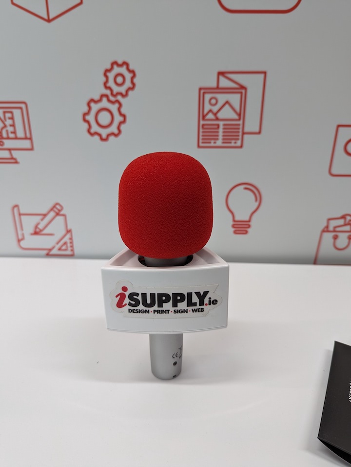 A custom printed branded microphone - we can customise anything
